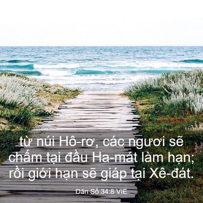 Picture 03 - Dân Số 34:8 VIE - từ núi Hô-rơ, các ngươi sẽ chấm tại - Bible Verse Picture