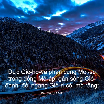 Picture 03 - Dân Số 35:1 VIE - Đức Giê-hô-va phán cùng Môi-se trong - Bible Verse Picture