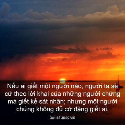 Picture 03 - Dân Số 35:30 VIE - Nếu ai giết một người nào, người ta - Bible Verse Picture