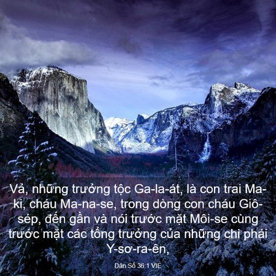 Picture 03 - Dân Số 36:1 VIE - Vả, những trưởng tộc Ga-la-át, là con - Bible Verse Picture