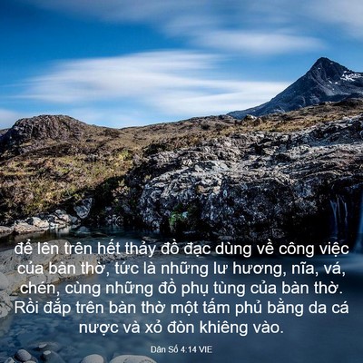 Picture 03 - Dân Số 4:14 VIE - để lên trên hết thảy đồ đạc dùng - Bible Verse Picture