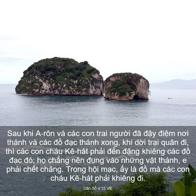 Picture 03 - Dân Số 4:15 VIE - Sau khi A-rôn và các con trai người đã - Bible Verse Picture