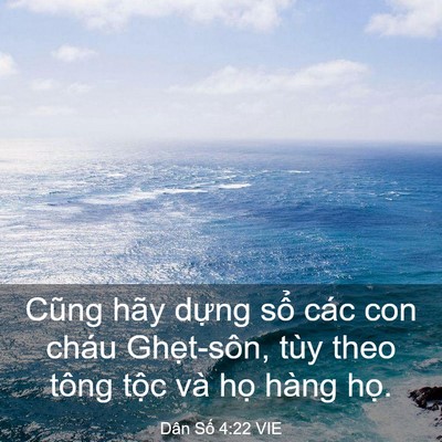 Picture 03 - Dân Số 4:22 VIE - Cũng hãy dựng sổ các con cháu - Bible Verse Picture