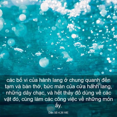 Picture 03 - Dân Số 4:26 VIE - các bố vi của hành lang ở chung quanh - Bible Verse Picture