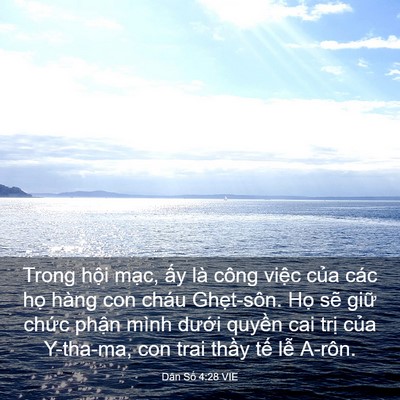 Picture 03 - Dân Số 4:28 VIE - Trong hội mạc, ấy là công việc của - Bible Verse Picture