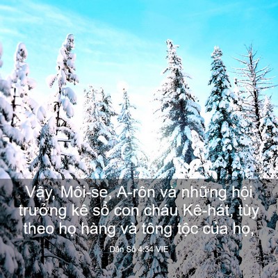 Picture 03 - Dân Số 4:34 VIE - Vậy, Môi-se, A-rôn và những hội - Bible Verse Picture