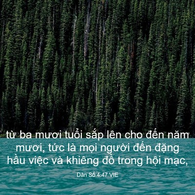 Picture 03 - Dân Số 4:47 VIE - từ ba mươi tuổi sắp lên cho đến năm - Bible Verse Picture