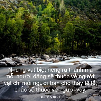 Picture 03 - Dân Số 5:10 VIE - Những vật biệt riêng ra thánh mà mỗi - Bible Verse Picture