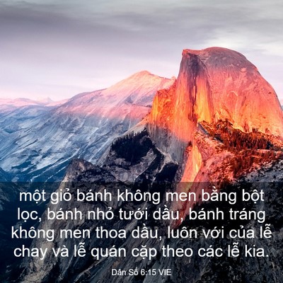 Picture 03 - Dân Số 6:15 VIE - một giỏ bánh không men bằng bột lọc, - Bible Verse Picture