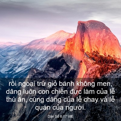 Picture 03 - Dân Số 6:17 VIE - rồi ngoại trừ giỏ bánh không men, dâng - Bible Verse Picture