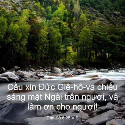 Picture 03 - Dân Số 6:25 VIE - Cầu xin Đức Giê-hô-va chiếu sáng mặt - Bible Verse Picture