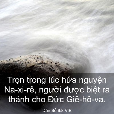 Picture 03 - Dân Số 6:8 VIE - Trọn trong lúc hứa nguyện Na-xi-rê, - Bible Verse Picture