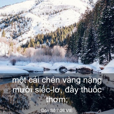 Picture 03 - Dân Số 7:26 VIE - một cái chén vàng nặng mười siếc-lơ, - Bible Verse Picture