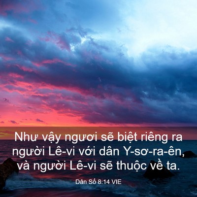 Picture 03 - Dân Số 8:14 VIE - Như vậy ngươi sẽ biệt riêng ra người - Bible Verse Picture