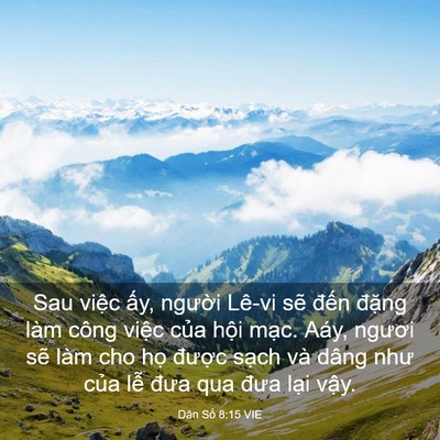Picture 03 - Dân Số 8:15 VIE - Sau việc ấy, người Lê-vi sẽ đến - Bible Verse Picture