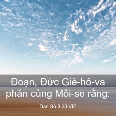 Picture 03 - Dân Số 8:23 VIE - Đoạn, Đức Giê-hô-va phán cùng Môi-se - Bible Verse Picture