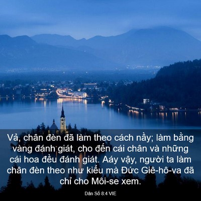 Picture 03 - Dân Số 8:4 VIE - Vả, chân đèn đã làm theo cách nầy; - Bible Verse Picture