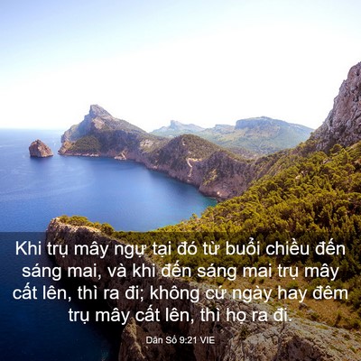 Picture 03 - Dân Số 9:21 VIE - Khi trụ mây ngự tại đó từ buổi - Bible Verse Picture