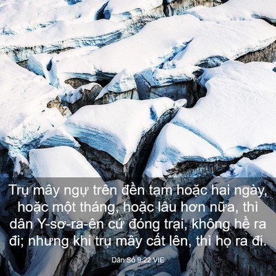 Picture 03 - Dân Số 9:22 VIE - Trụ mây ngự trên đền tạm hoặc hai - Bible Verse Picture