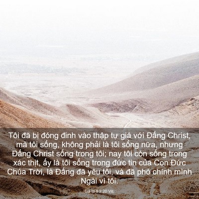 Picture 03 - Ga-la-ti 2:20 VIE - Tôi đã bị đóng đinh vào thập tự giá - Bible Verse Picture