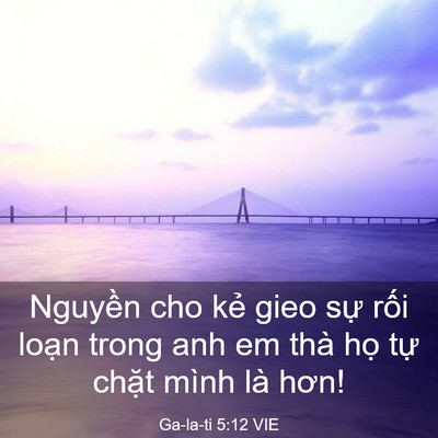 Picture 03 - Ga-la-ti 5:12 VIE - Nguyền cho kẻ gieo sự rối loạn trong - Bible Verse Picture