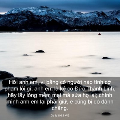 Picture 03 - Ga-la-ti 6:1 VIE - Hỡi anh em, ví bằng có người nào tình - Bible Verse Picture