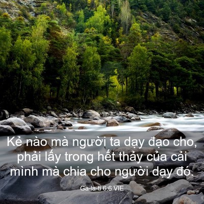 Picture 03 - Ga-la-ti 6:6 VIE - Kẻ nào mà người ta dạy đạo cho, - Bible Verse Picture