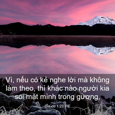 Picture 03 - Gia-cơ 1:23 VIE - Vì, nếu có kẻ nghe lời mà không làm - Bible Verse Picture