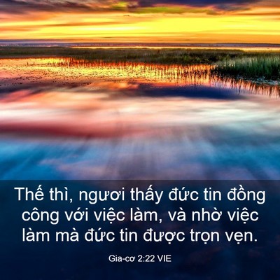 Picture 03 - Gia-cơ 2:22 VIE - Thế thì, ngươi thấy đức tin đồng - Bible Verse Picture
