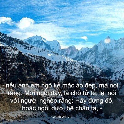 Picture 03 - Gia-cơ 2:3 VIE - nếu anh em ngó kẻ mặc áo đẹp, mà nói - Bible Verse Picture