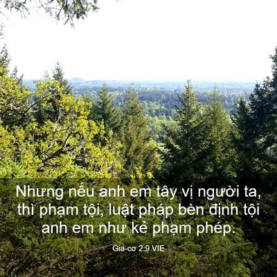 Picture 03 - Gia-cơ 2:9 VIE - Nhưng nếu anh em tây vị người ta, thì - Bible Verse Picture