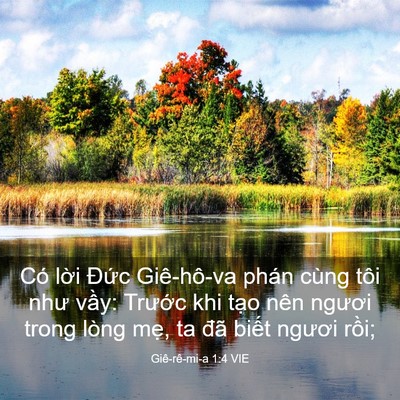 Picture 03 - Giê-rê-mi-a 1:4 VIE - Có lời Đức Giê-hô-va phán cùng tôi - Bible Verse Picture