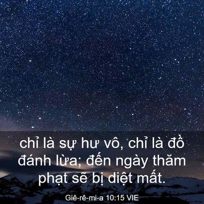 Picture 03 - Giê-rê-mi-a 10:15 VIE - chỉ là sự hư vô, chỉ là đồ đánh - Bible Verse Picture