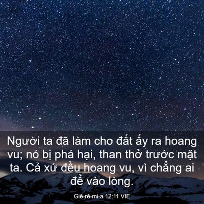 Picture 03 - Giê-rê-mi-a 12:11 VIE - Người ta đã làm cho đất ấy ra hoang - Bible Verse Picture