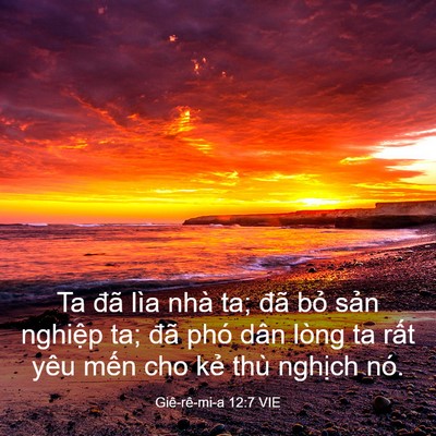 Picture 03 - Giê-rê-mi-a 12:7 VIE - Ta đã lìa nhà ta; đã bỏ sản nghiệp - Bible Verse Picture