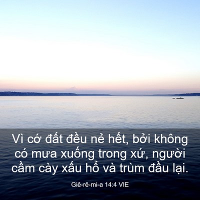 Picture 03 - Giê-rê-mi-a 14:4 VIE - Vì cớ đất đều nẻ hết, bởi không - Bible Verse Picture
