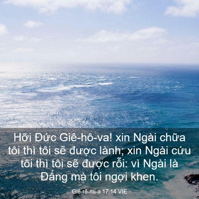Picture 03 - Giê-rê-mi-a 17:14 VIE - Hỡi Đức Giê-hô-va! xin Ngài chữa tôi - Bible Verse Picture