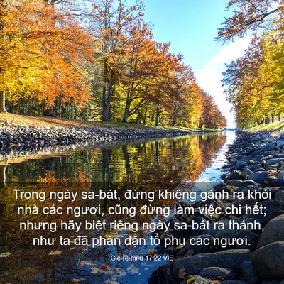 Picture 03 - Giê-rê-mi-a 17:22 VIE - Trong ngày sa-bát, đừng khiêng gánh ra - Bible Verse Picture