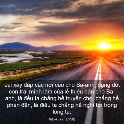 Picture 03 - Giê-rê-mi-a 19:5 VIE - Lại xây đắp các nơi cao cho Ba-anh, - Bible Verse Picture
