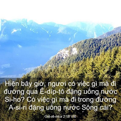 Picture 03 - Giê-rê-mi-a 2:18 VIE - Hiện bây giờ, ngươi có việc gì mà đi - Bible Verse Picture