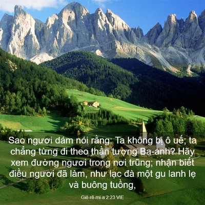 Picture 03 - Giê-rê-mi-a 2:23 VIE - Sao ngươi dám nói rằng: Ta không bị ô - Bible Verse Picture
