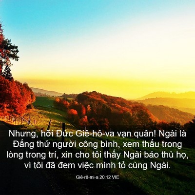 Picture 03 - Giê-rê-mi-a 20:12 VIE - Nhưng, hỡi Đức Giê-hô-va vạn quân! - Bible Verse Picture