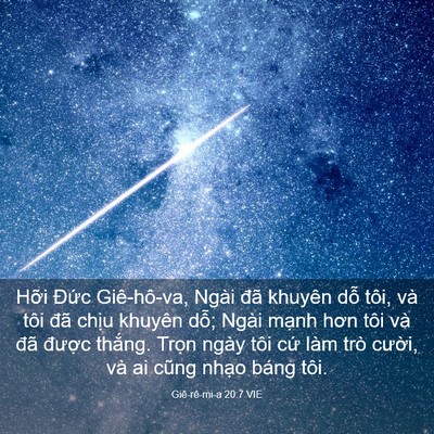 Picture 03 - Giê-rê-mi-a 20:7 VIE - Hỡi Đức Giê-hô-va, Ngài đã khuyên dỗ - Bible Verse Picture