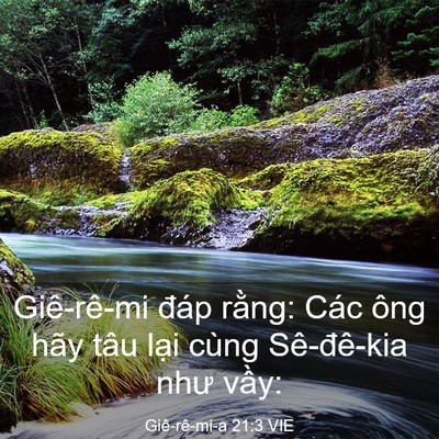 Picture 03 - Giê-rê-mi-a 21:3 VIE - Giê-rê-mi đáp rằng: Các ông hãy tâu - Bible Verse Picture