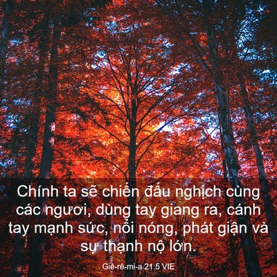 Picture 03 - Giê-rê-mi-a 21:5 VIE - Chính ta sẽ chiến đấu nghịch cùng các - Bible Verse Picture