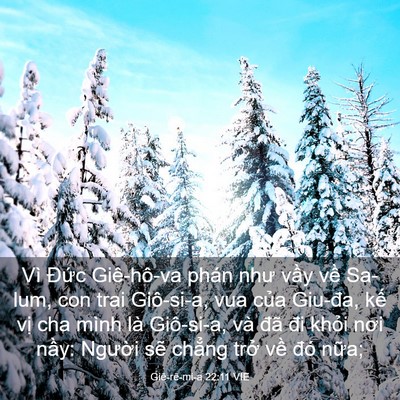 Picture 03 - Giê-rê-mi-a 22:11 VIE - Vì Đức Giê-hô-va phán như vầy về - Bible Verse Picture