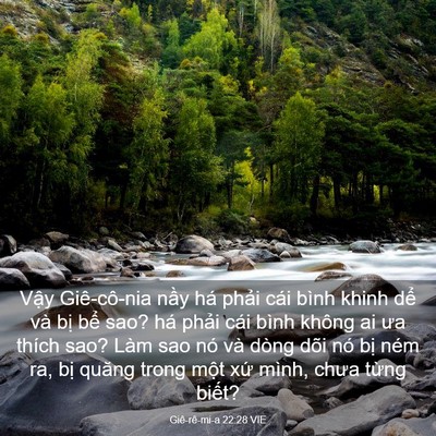 Picture 03 - Giê-rê-mi-a 22:28 VIE - Vậy Giê-cô-nia nầy há phải cái bình - Bible Verse Picture