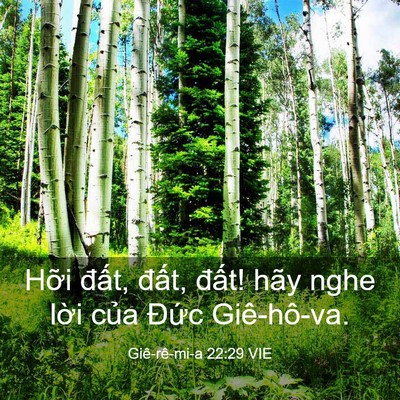 Picture 03 - Giê-rê-mi-a 22:29 VIE - Hỡi đất, đất, đất! hãy nghe lời - Bible Verse Picture