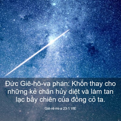 Picture 03 - Giê-rê-mi-a 23:1 VIE - Đức Giê-hô-va phán: Khốn thay cho những - Bible Verse Picture