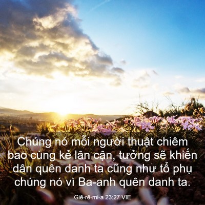 Picture 03 - Giê-rê-mi-a 23:27 VIE - Chúng nó mỗi người thuật chiêm bao - Bible Verse Picture